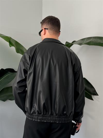 Raven Siyah Bomber Deri Ceket