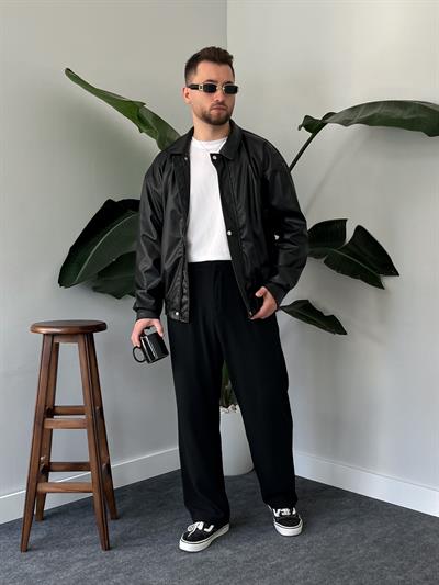 Raven Siyah Bomber Deri Ceket