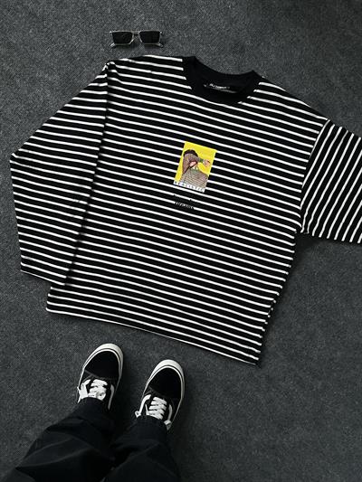 Realistic Çizgili Sweatshirt