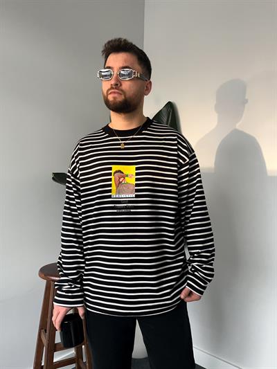 Realistic Çizgili Sweatshirt