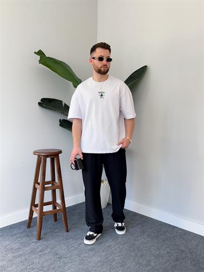Redwood Nakışlı Beyaz Oversize  T-shirt