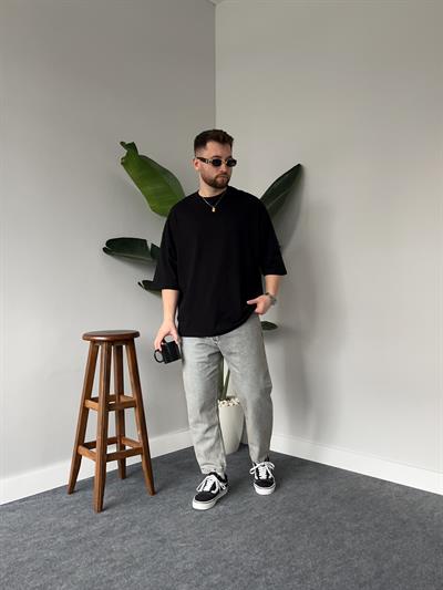 Siyah Oversize Basic T-shirt
