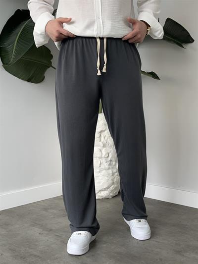 Stride Antrasit Çizgi Detaylı Baggy Pantolon