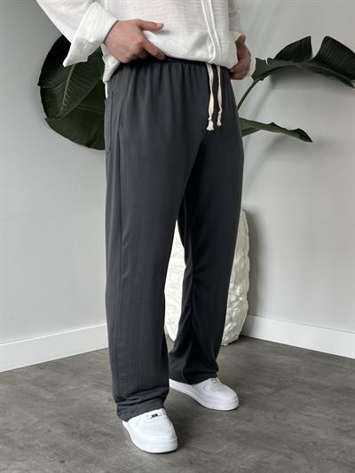 Stride Antrasit Çizgi Detaylı Baggy Pantolon
