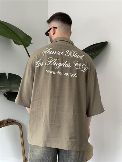 Sunset Blud Haki Oversize Gömlek