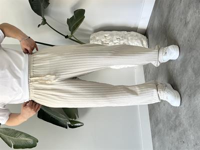 Taş Çizgi Desenli Bağcık Detaylı Baggy Pantolon