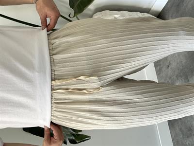 Taş Çizgi Desenli Bağcık Detaylı Baggy Pantolon