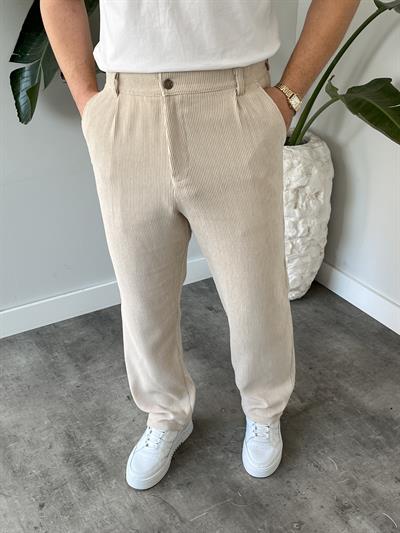 Taş Fitilli Kadife Baggy Pantolon