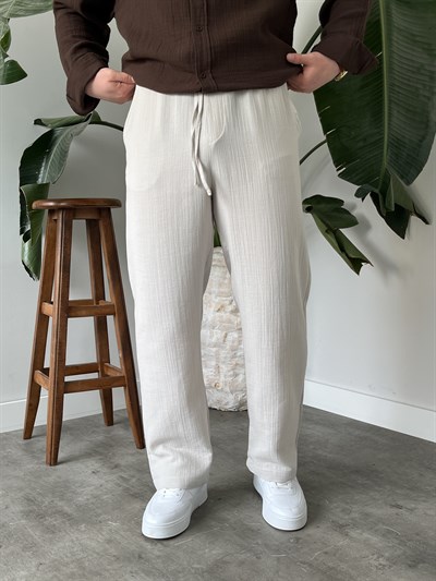 Taş Premium Müslin Dokulu Baggy Pantolon