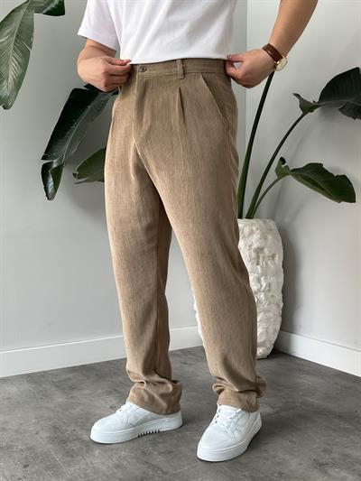 Vizon Fitilli Kadife Baggy Pantolon