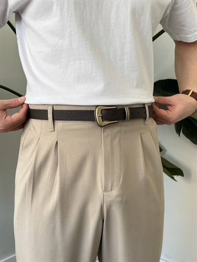 Western Eskitme Gold Tokalı Desenli Kemer