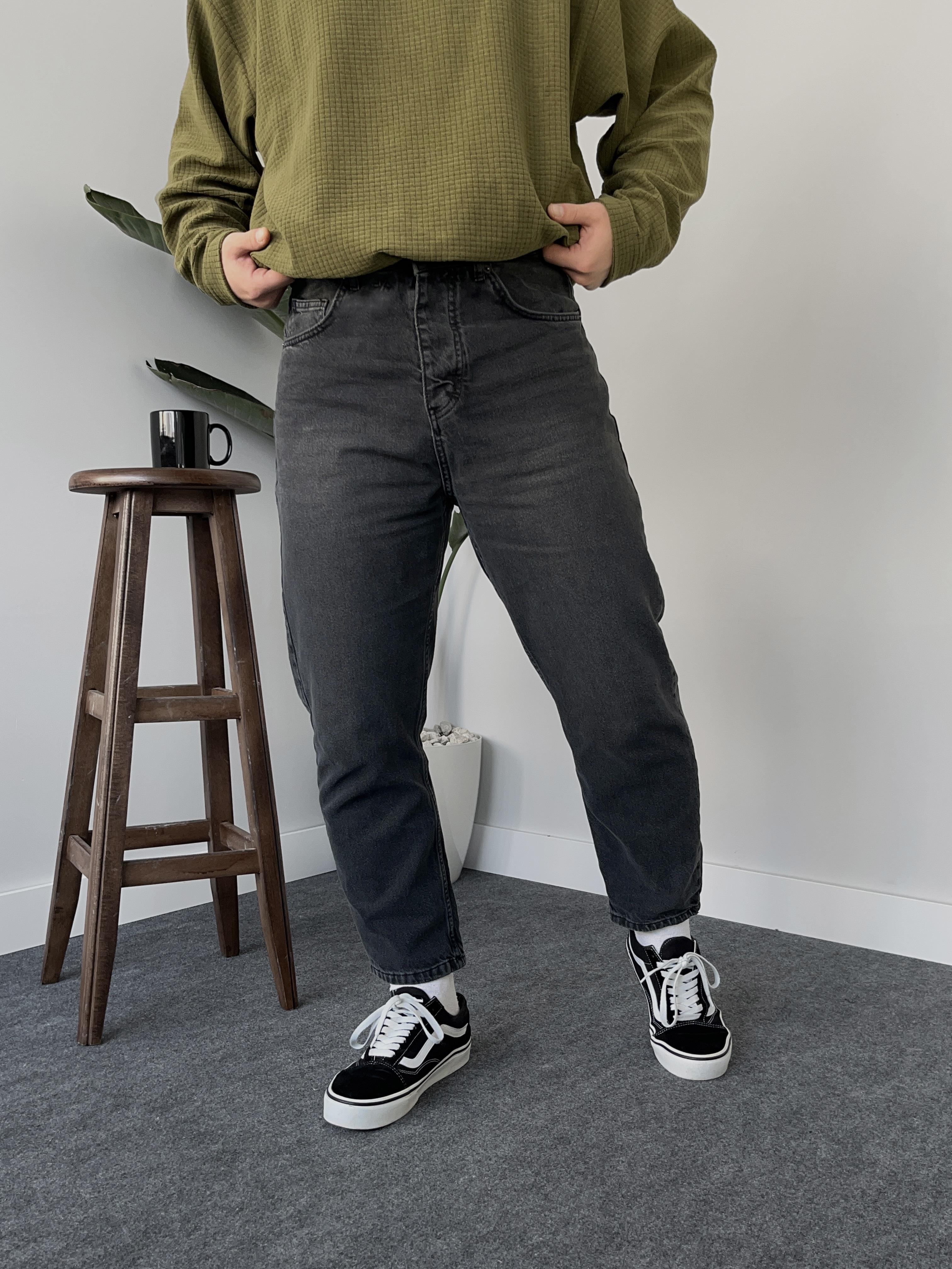 Füme Yıkamalı Boyfriend Jean