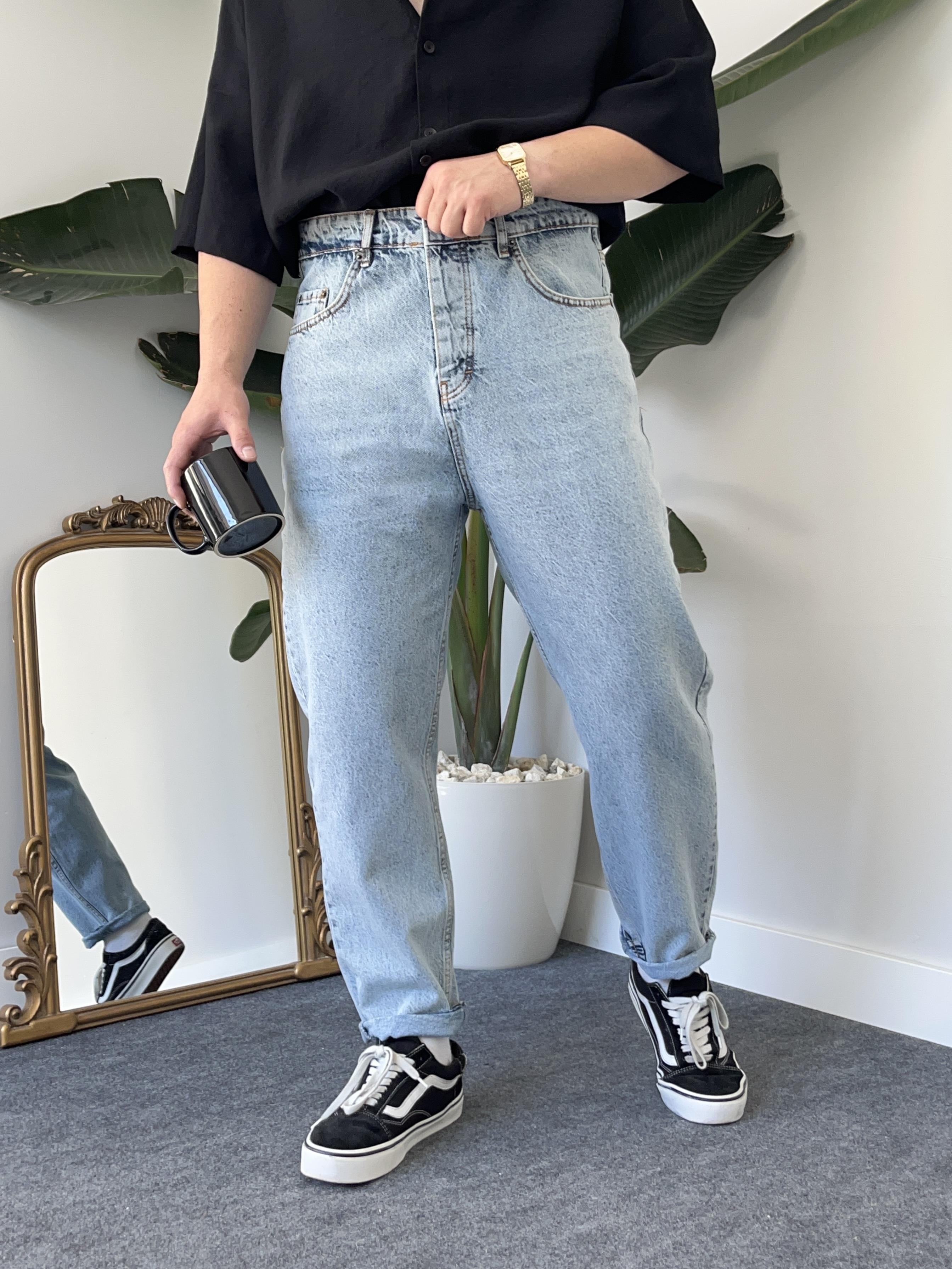 Kar Yıkamalı Mavi Soft Boyfriend Jean