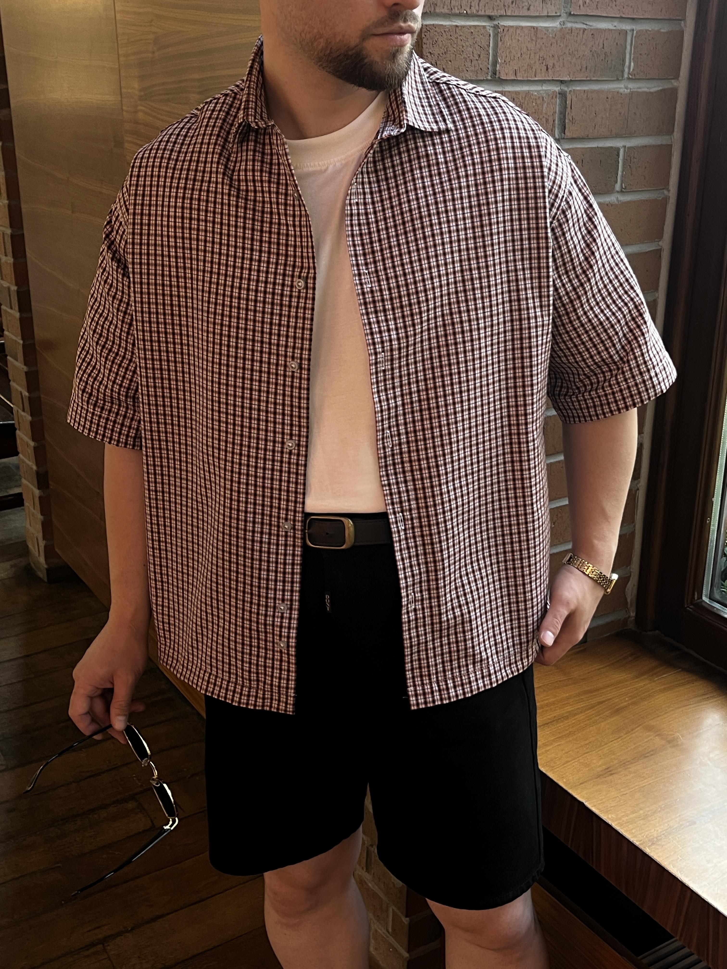 Oldman Kırmızı Kareli Oversize Gömlek