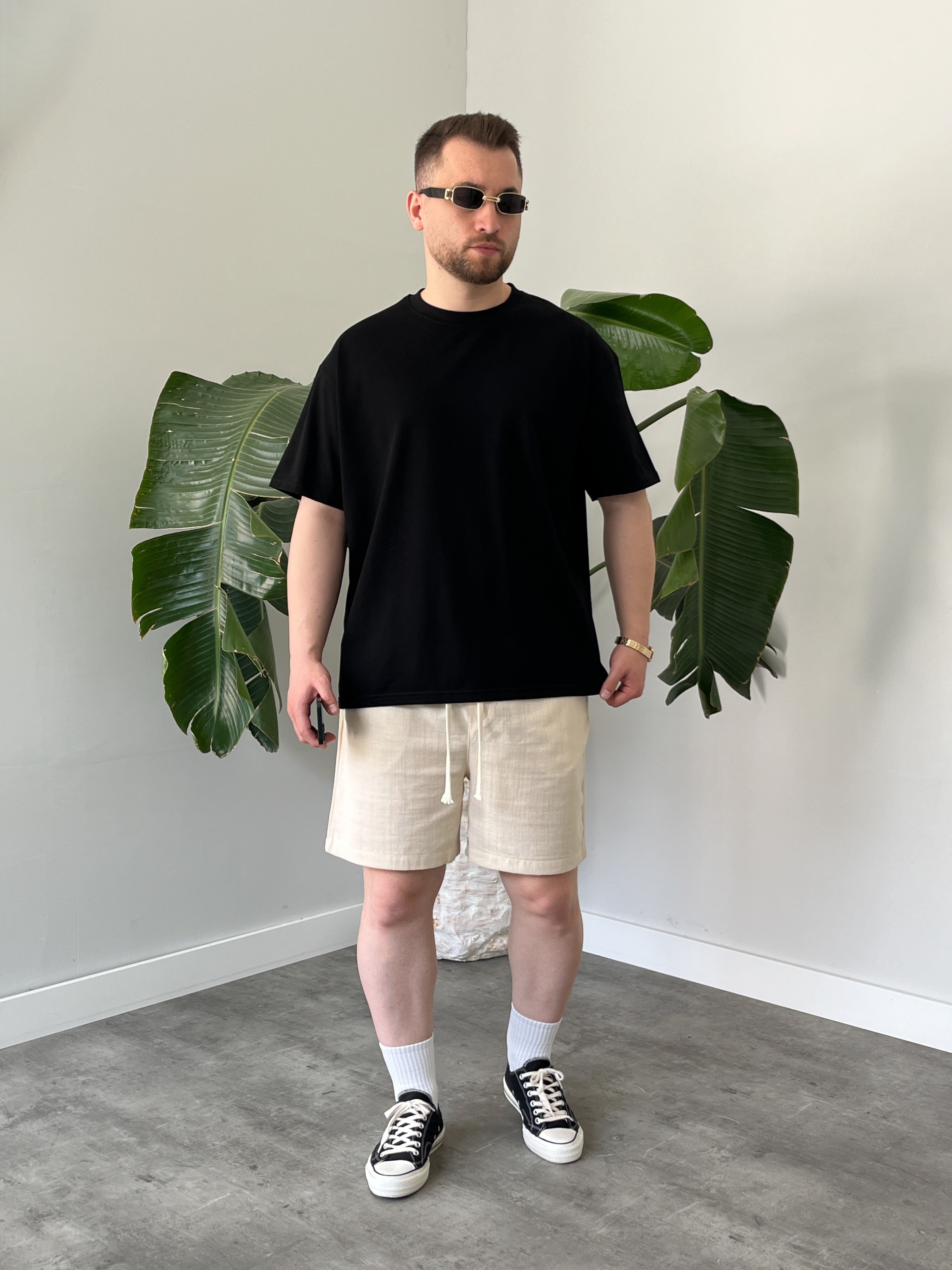 Siyah Basic Oversize Tişört