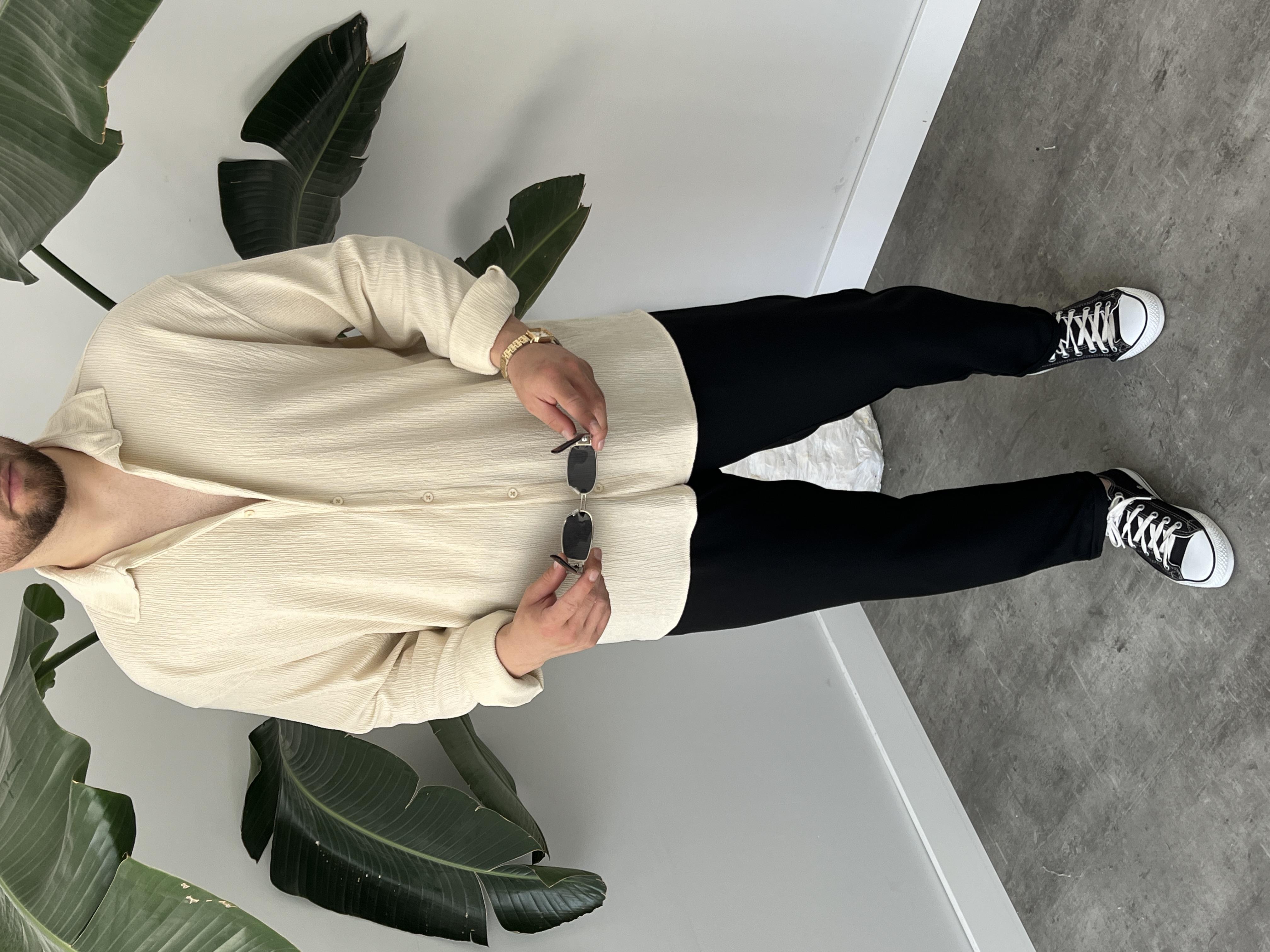 Taş Seul Kumaş Oversize Gömlek