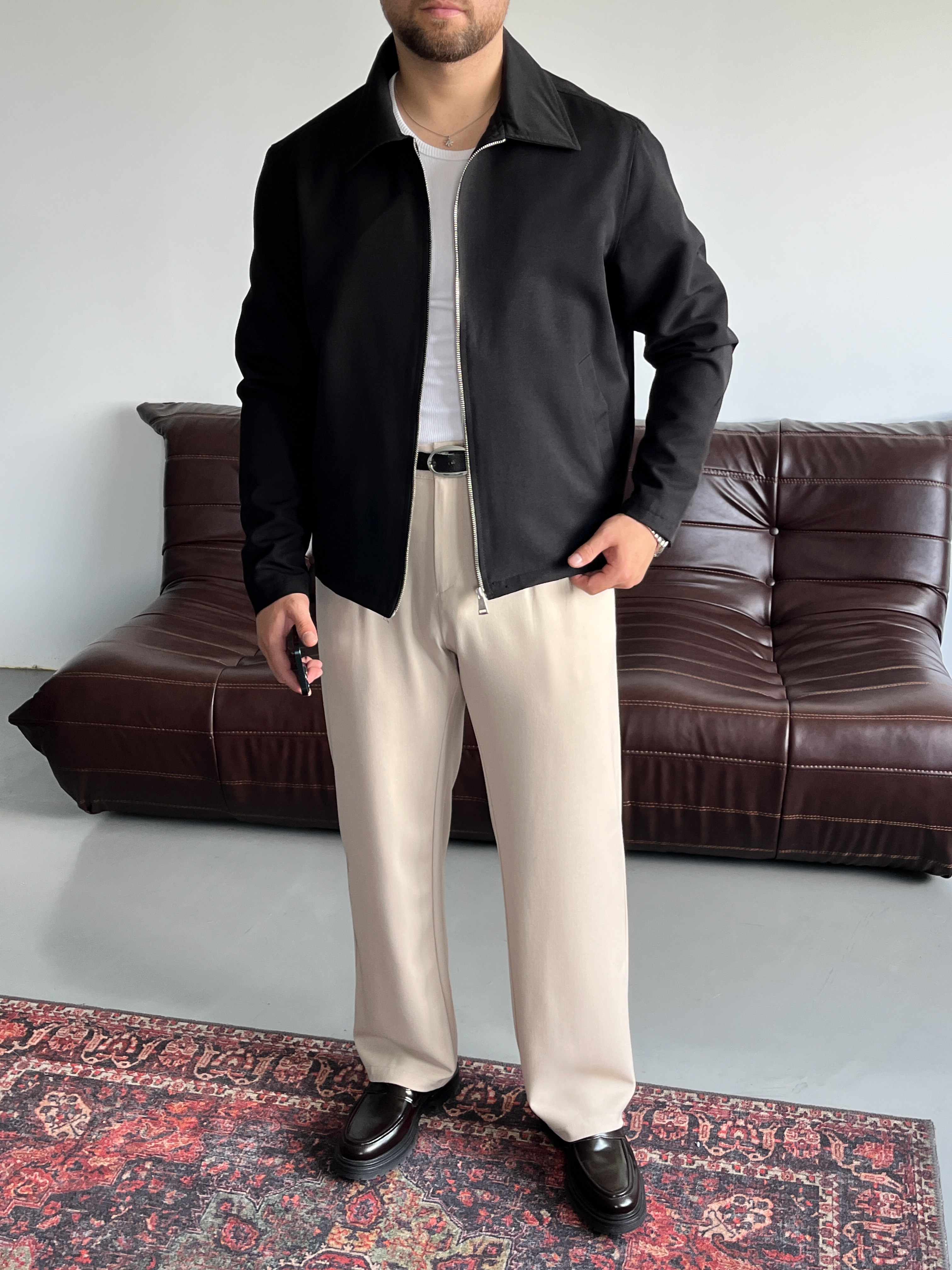 Venzi Siyah Casual Ceket