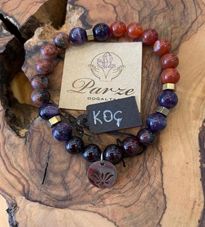 Geleneksel Doğum Taşları Koç Burç Bilekliği