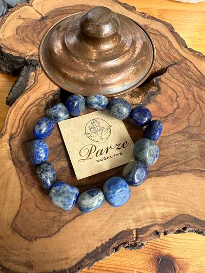 Lapis Lazuli Doğal Taş Büyük Amorf Kesim Bileklik