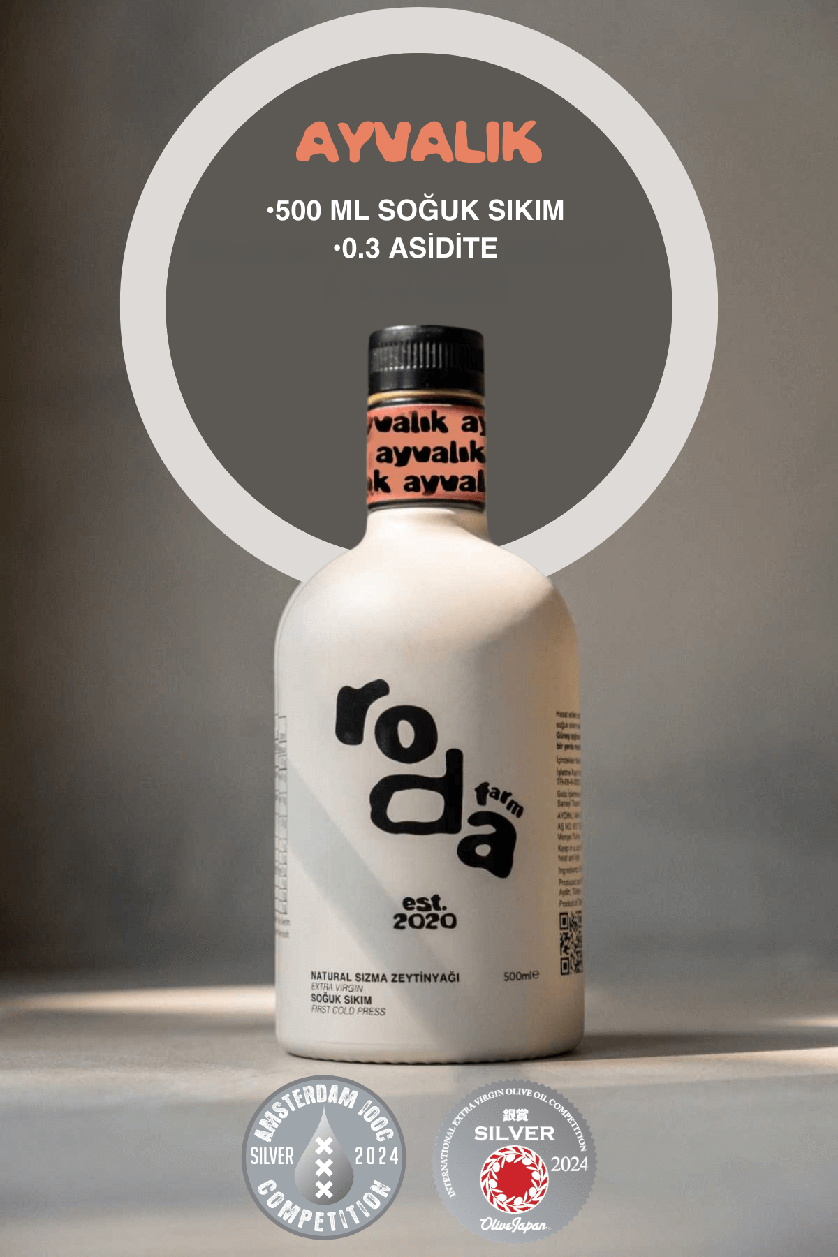 Roda Farm Ayvalık Şişe Natürel Sızma Zeytinyağı 500 ml
