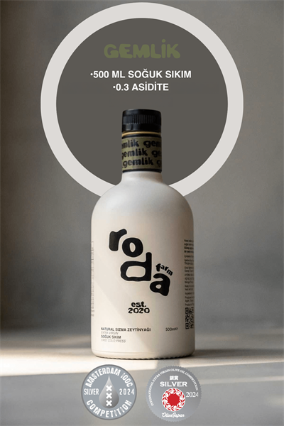 Roda Farm Gemlik Şişe Natürel Sızma Zeytinyağı 500 ml