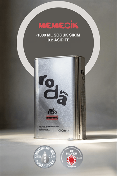 Roda Farm Memecik Teneke Natürel Sızma Zeytinyağı 1000 ml