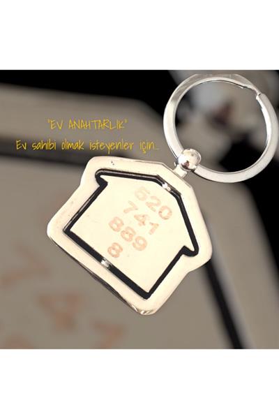 Ev Anahtarlık - Gümüş Renk