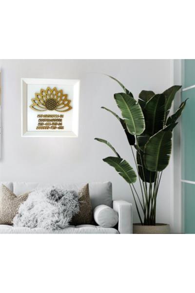 Lotus Tablo - Beyaz Gold