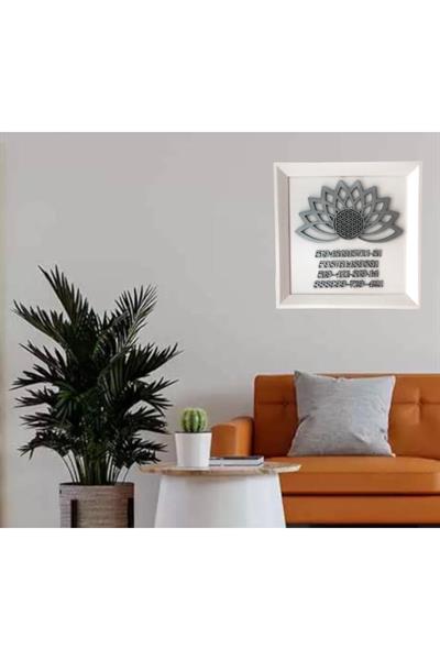 Lotus Tablo - Beyaz Gümüş