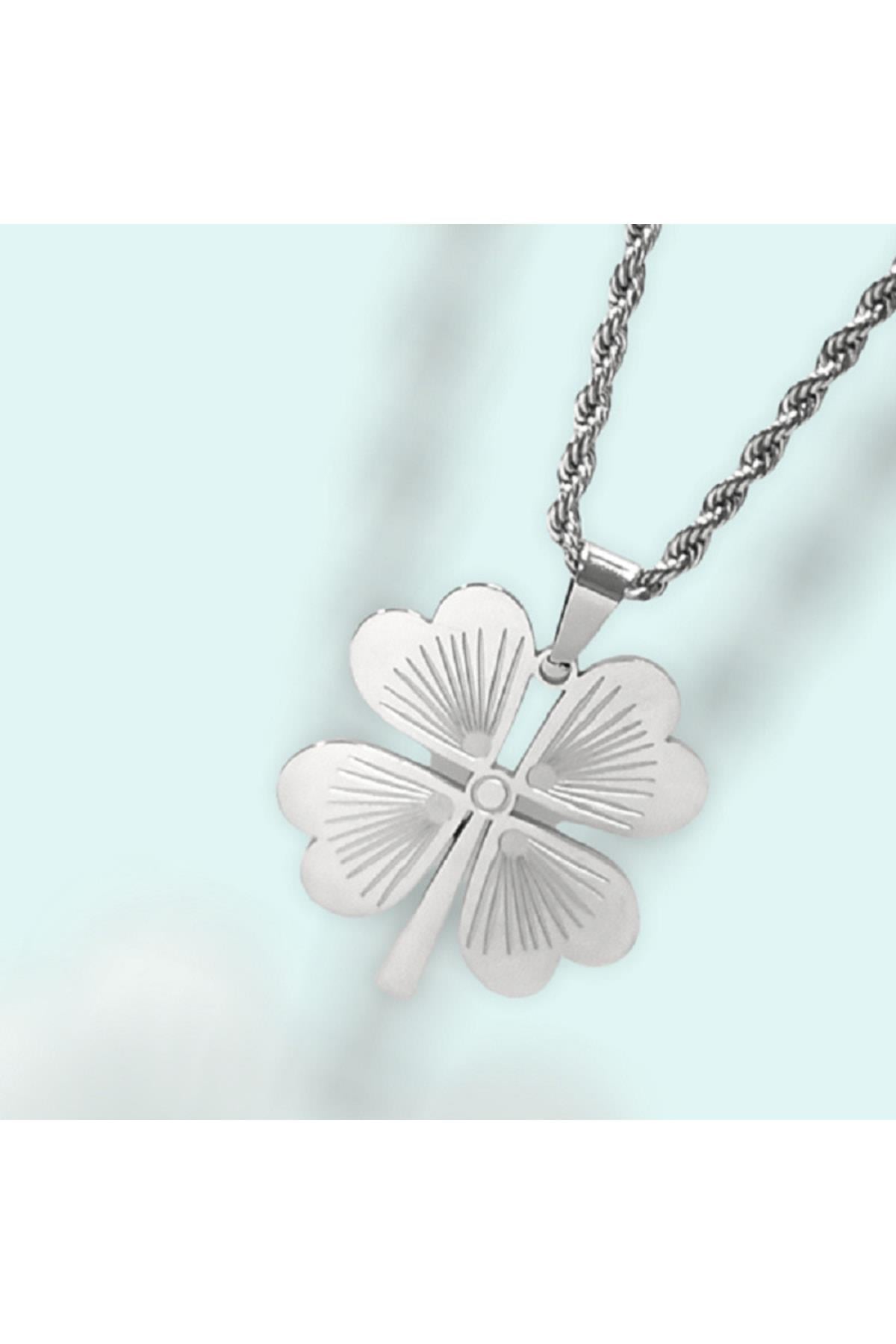 Kolye Şans Tılsım Kolye - Gümüş Renk