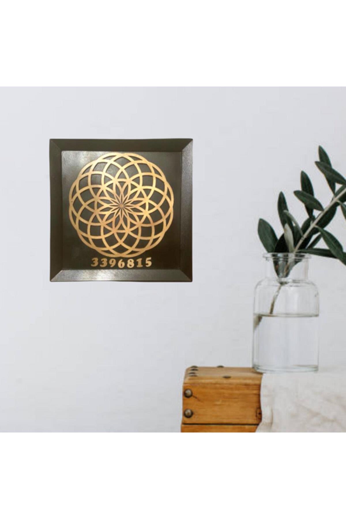 Yaşam Çiçeği Tablo - Gold Renk