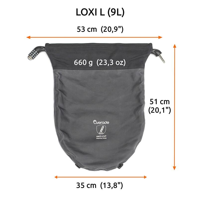 OVERADE Loxi Kilitli Bisiklet Çantası (9 L)