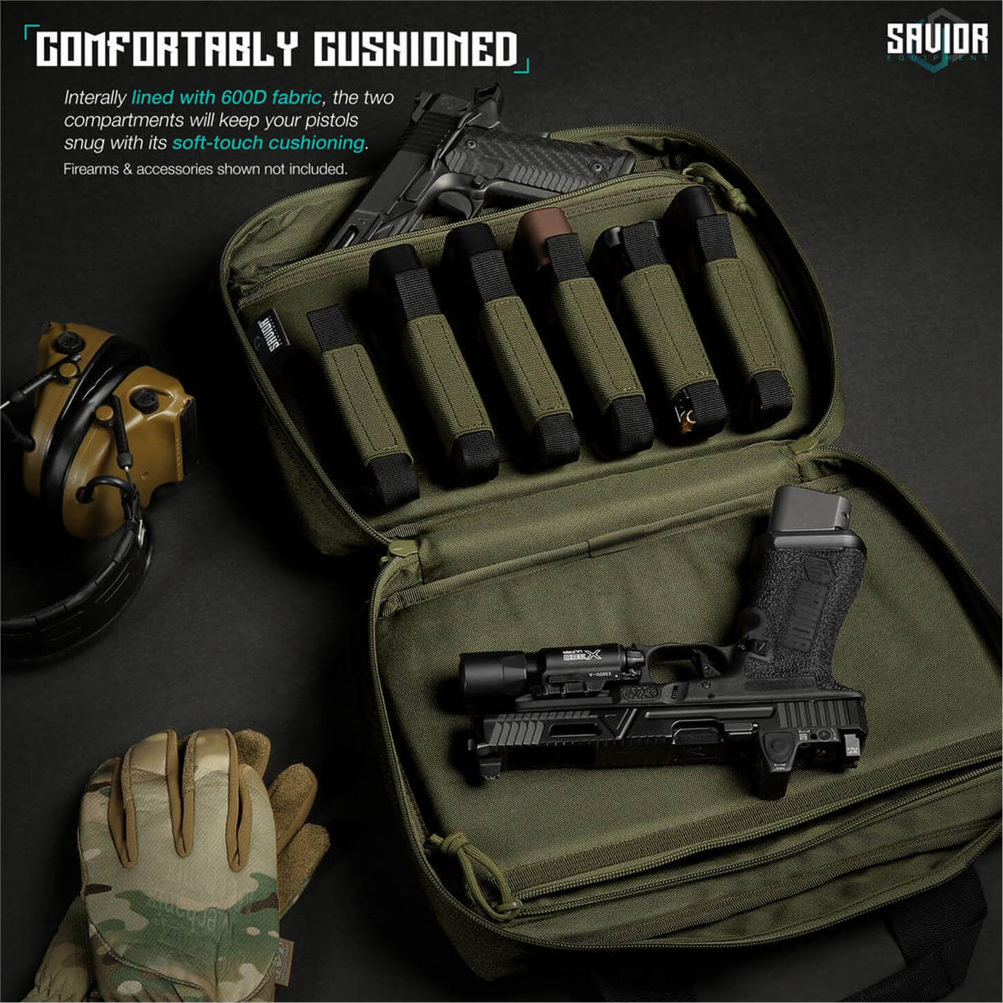 SAVIOR SPECIALIST Çift Kapasiteli Tabanca Çantası (K.Yeşil)