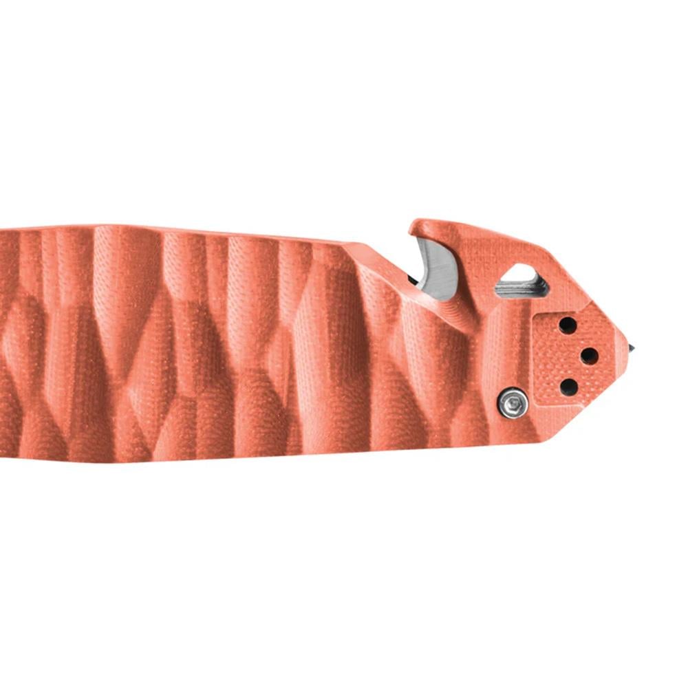 TB OUTDOOR CAC S200 G10 Saplı Tırtıklı Çakı (Turuncu)