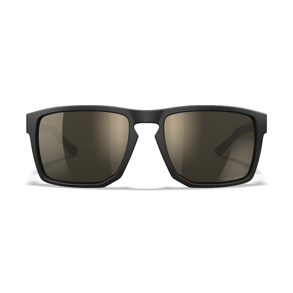 WILEY X APEX Captivate Polarize Tungsten Aynalı Güneş Gözlüğü (Siyah)