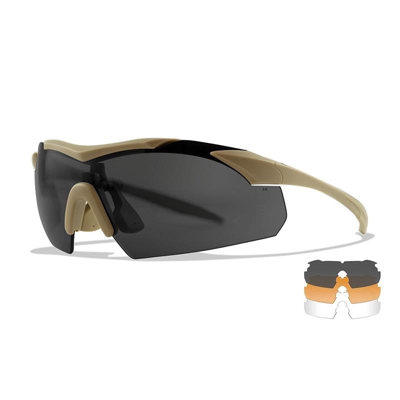 WILEY X VAPOR Balistik Gözlük (3 Lens) (Kahverengi)