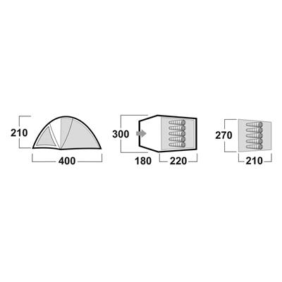 HUSKY Biggles 5 Kişilik Çadır (Yeşil)