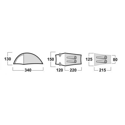 HUSKY Bronder 2 Kişilik Çadır (Yeşil)