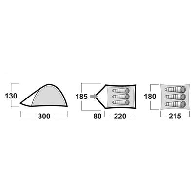 HUSKY Bird Classic 3 Kişilik Çadır (Yeşil)