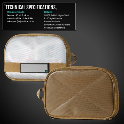 SAVIOR PRO CORE Aksesuar Çantası (2li Paket) 11 x 7 (Siyah)