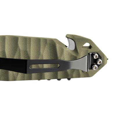 TB OUTDOOR CAC G10 Saplı Tirbüşonlu Tırtıklı Çakı (Yeşil)