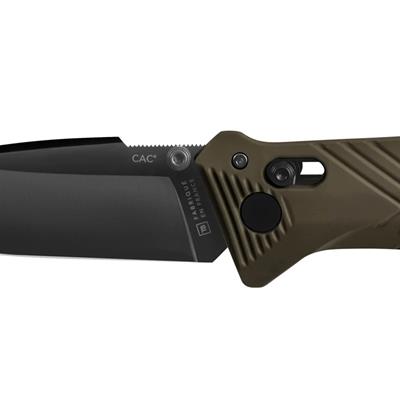 TB OUTDOOR CAC PA6 Saplı Tirbüşonlu Tırtıklı Çakı (Yeşil)