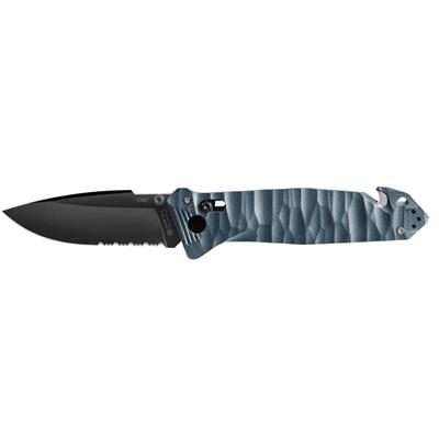 TB OUTDOOR CAC S200 G10 Saplı Tırtıklı Çakı (Mavi)