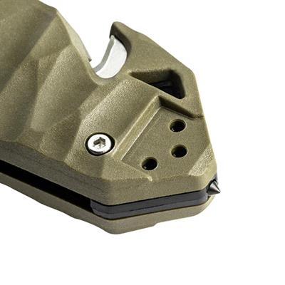 TB OUTDOOR CAC S200 PA6 Saplı Tirbüşonlu Tırtıklı Çakı (Haki)