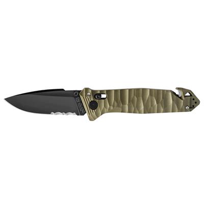 TB OUTDOOR CAC S200 PA6 Saplı Tirbüşonlu Tırtıklı Çakı (Haki)