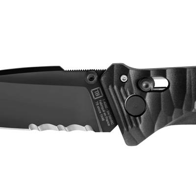 TB OUTDOOR CAC S200 PA6 Saplı Tırtıklı Çakı (Siyah)