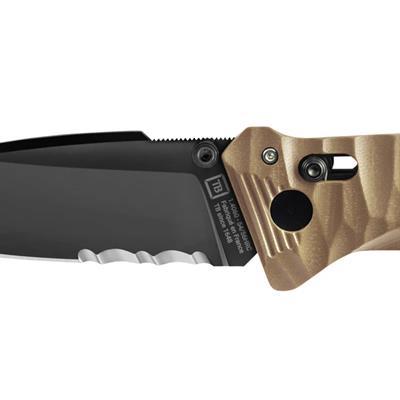TB OUTDOOR CAC S200 PA6 Saplı Tırtıklı Çakı (Kahverengi)
