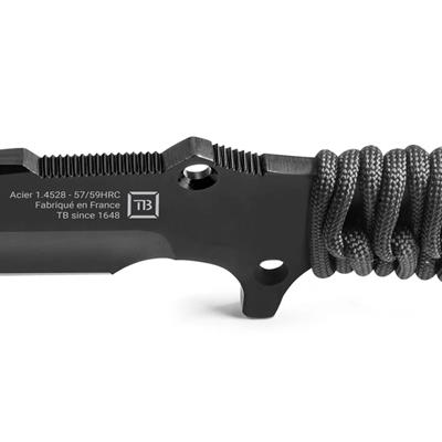 TB OUTDOOR MARAUDEUR Paracord Saplı Bıçak (Siyah)