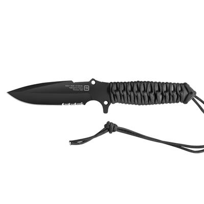 TB OUTDOOR MARAUDEUR Paracord Saplı Tırtıklı Bıçak (Siyah)