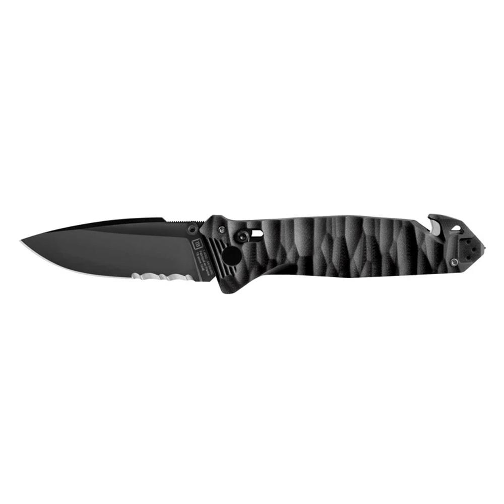 TB OUTDOOR CAC S200 G10 Saplı Tırtıklı Bıçak (Siyah) TB OUTDOOR | Politak Store